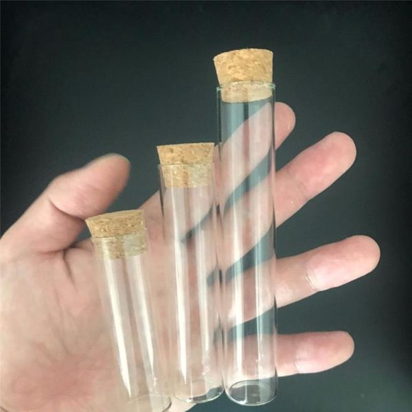 

100pcs 18ml 22ml 30ml mini corks bottles clear glass straight mouth jars empty healthy and eco-friendly glass vial bbyhka