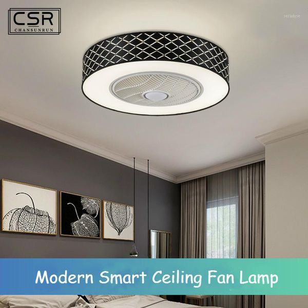 

electric fans smart ceiling fan light nordic restaurant bedroom bladeless ultra-thin with lights modern1