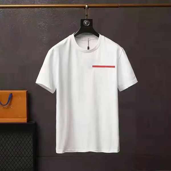 

men's t-shirt designer short-sleeved t-shirt breathable couple solid color clothes loose t-shirt plus size 89222, White;black