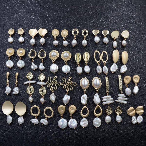 

wellmore boho pearl dangle drop earrings for women wedding party jewelry alloy statement earrings wholesale drop shipping, Silver