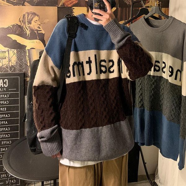 

men's loose casual sweater 2020 winter new woman graphic printed streetwear sweater man fashion warm clothes, White;black