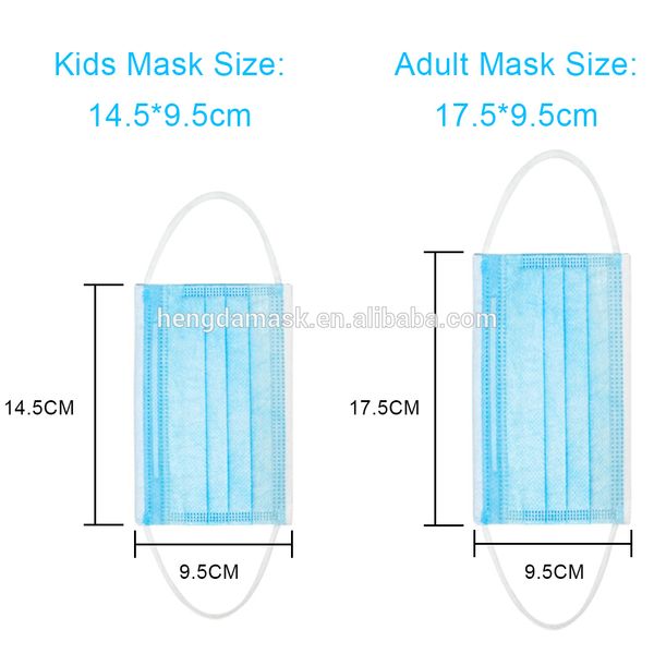 

anti-dust comfortable made fabric china 3layers civil face mask disposable with high elastic earloop