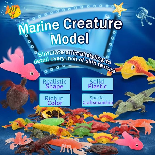 

kid fun marine life toys simulation frog toys simulation gold fish model funny halloween tricky toys kid gifts