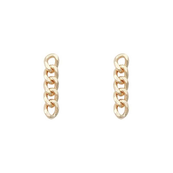 

stud fashionable metal chain tassel personality exaggerated earrings korean style elegant high quality, Golden;silver