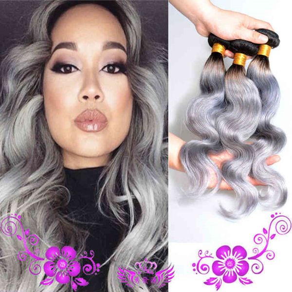 

peru hu wig 1b / hu body wave snake curly hair curtain gray, Black