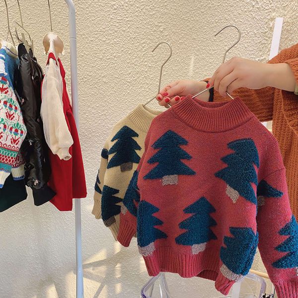 

and autumn girls' plush new thickened foreign sle red children's bottom coat christmas girl's sweater winter drs, Blue