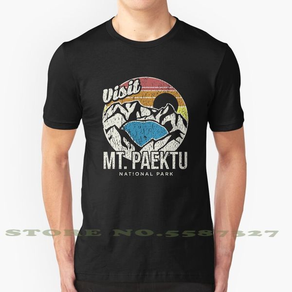 

spirit of paektu black for park outdoors vintage retro korea mountain volcano hike explore parks satire sweatshirt hoodie men t shirt