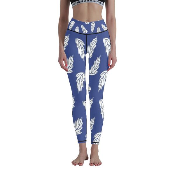 

popular plant series digital print fitness pants high waist capri yoga pants, Black