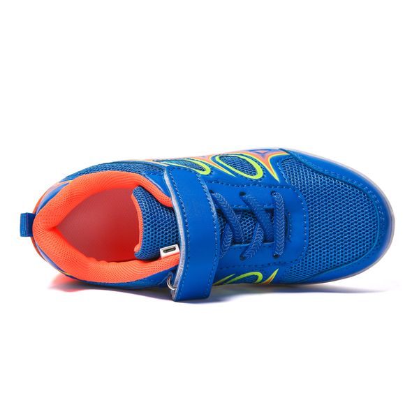 

fashion jawaykids usb charging children glowing kids led sneakers luminous boys girls folding sport running light up shoes, Black;red
