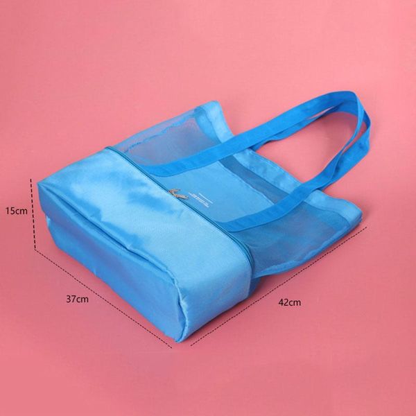

women mesh transparent bag double-layer heat preservation large picnic beach bags pr sale