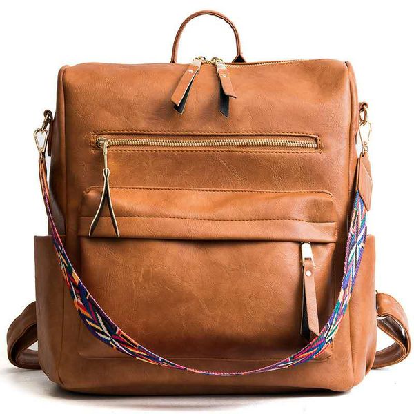 Fabrik Direktverkauf Retro Damen Schmuck Brieftasche Rucksack Zubehör College-Stil Freizeit große Kapazität weiches Leder Aufbewahrungstasche