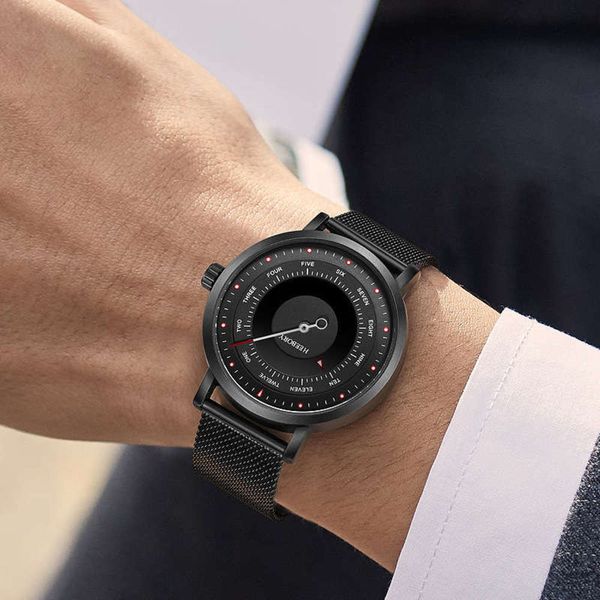 

watch, routh bin trembling two class man's compass tiktok, quartz watch waterproof steel band male watch, Slivery;brown