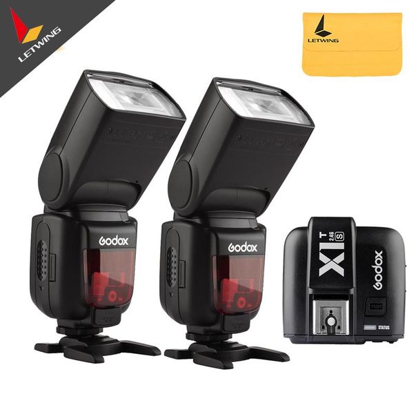 

2x godox600s 2.4g camera flash speedlite + x1t-s transmitter for cameras