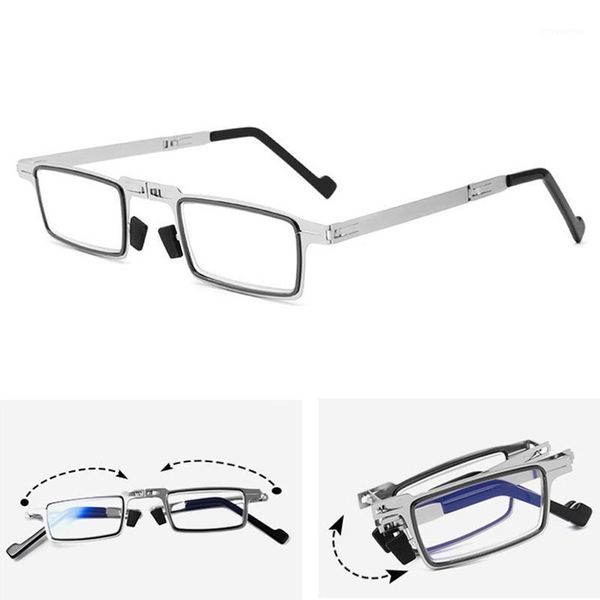 

high-grade folding reading glasses for both men and women portable anti-blue light reading glasses1, White;black