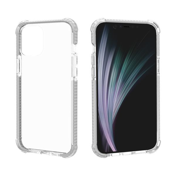 

гуанчжоу юриопин тпу + пк + tpe ударная крышка сотового телефона для iphone 12 pro max, дихроматический прозрачный гибридный чехол для мобил