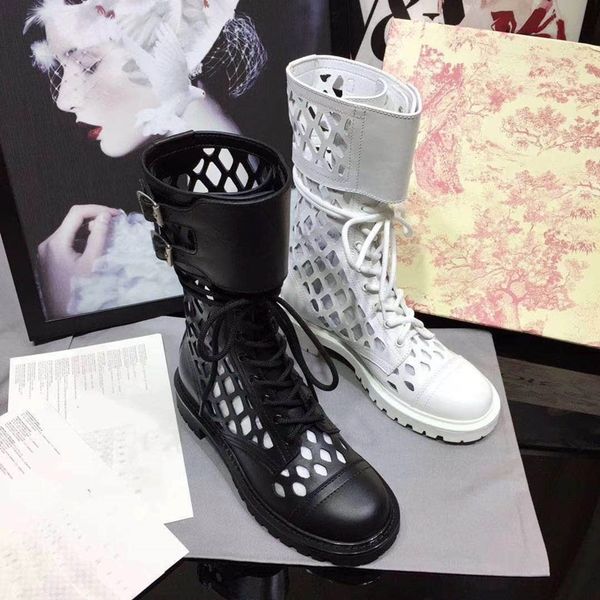 

paris luxury original women' boots winter martin boots hollow fashion girl short boots comfortable retro ing, Black;grey