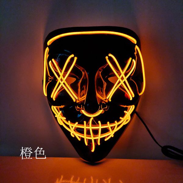 

halloween led luminescent mask halloween role-playing costume masks dj party light up masks glow in dark 10 colors to choose qqq