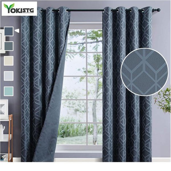 

yokistg blackout geometric curtain thermal insulation modern for bedroom living kitchen window decoration regular cubic bbymfn