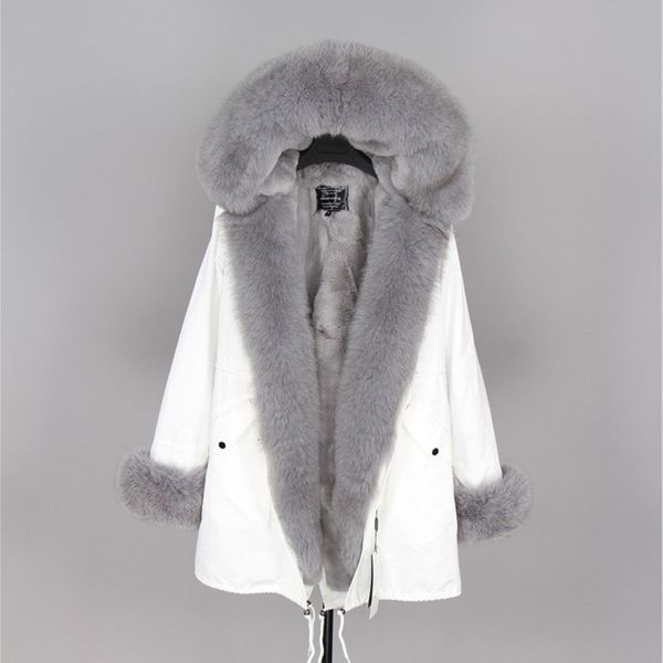 

new maomaokong 2021 jackets women natural skin white cotton jacket female fur coat park winter gxgw, Black
