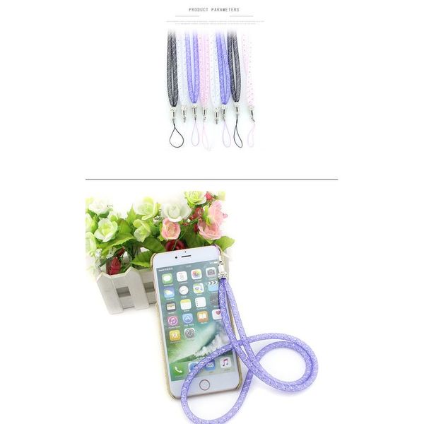 

shellnail mobile phone lanyards universal mesh crystal hanging neck chain long anti-fall mobile phone straps n jllkbk
