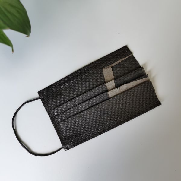 

pink triple masks black mask disposable face thick 3 layer non-woven dust mouth masks cover dhl elastic ear straps mix colors