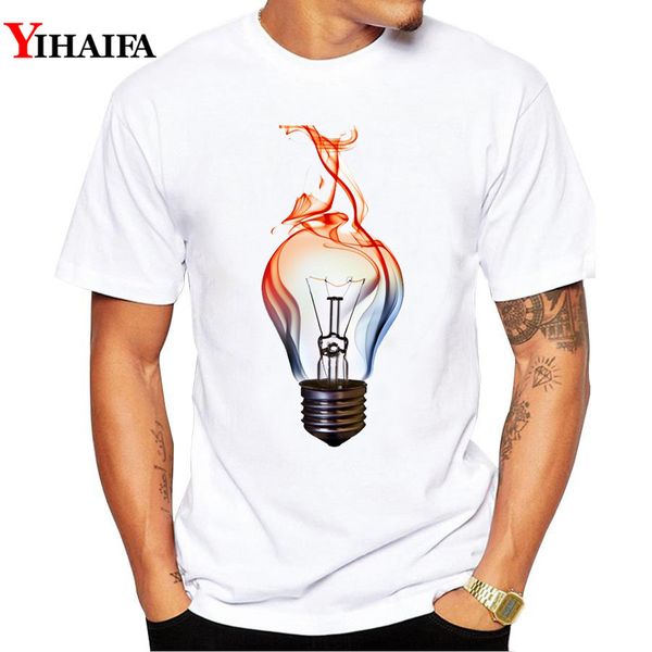 

sport yihaifa brand men's t-shirts summer fashion light bulb gym print t shirt oversized cotton s 4xl 5xl men casual man tees shirts