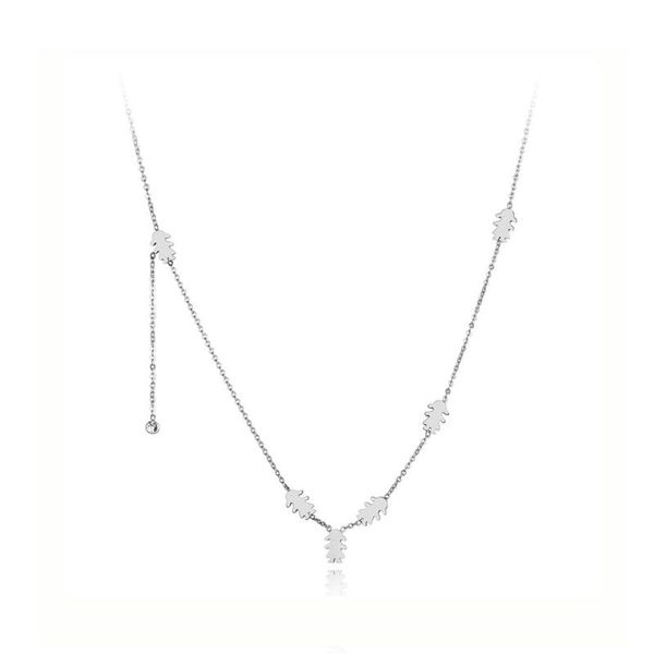 

chokers fashion titanium stainless steel 6pcs girls charm necklaces jewelry cz crystal pendant chain necklace for n19073, Golden;silver