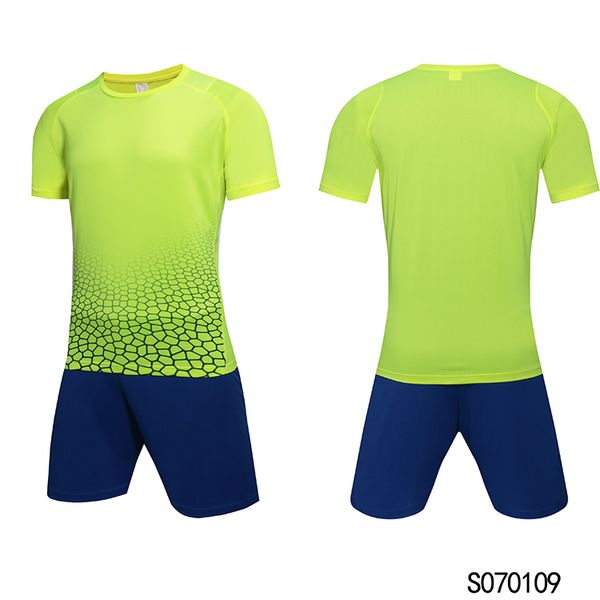 

men soccer jersey short sleeve soccer shirts football uniforms shirt+shorts --s070109-5, Black;yellow