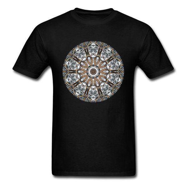 

2018 men t shirt gold mandala design male short sleeve black tee shirt family custom chic pattern sport hooded sweatshirt hoodie