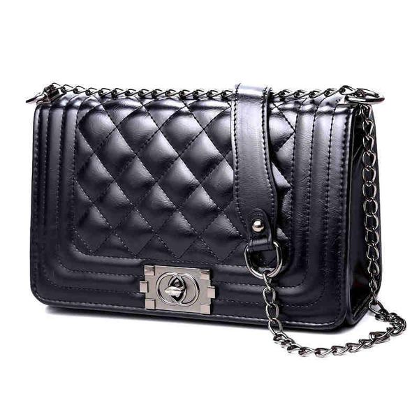 

vintage diamond lattice lady crossbody bag women leather chain messenger bag female party shoulder bolsa feminina handbag 13