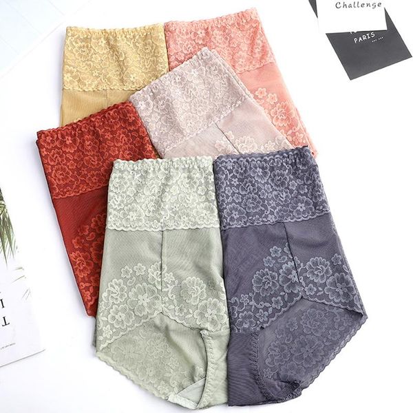 

women's panties 2021 high waist women ladies underwear cotton comfortable fashion high-waist shapping lingerie breathable lift hips, Black;pink