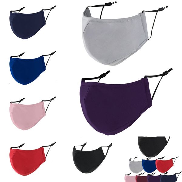 

wholesale 3-layer black cotton breathable face factory masks gray red washable mouth mask anti-haze pm2.5 facemask prmws