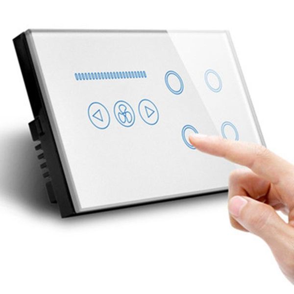 

smart wifi switch uk plug 4 gang wifi light switch with ceiling fan switch,crystal glass panel,work alexa,google