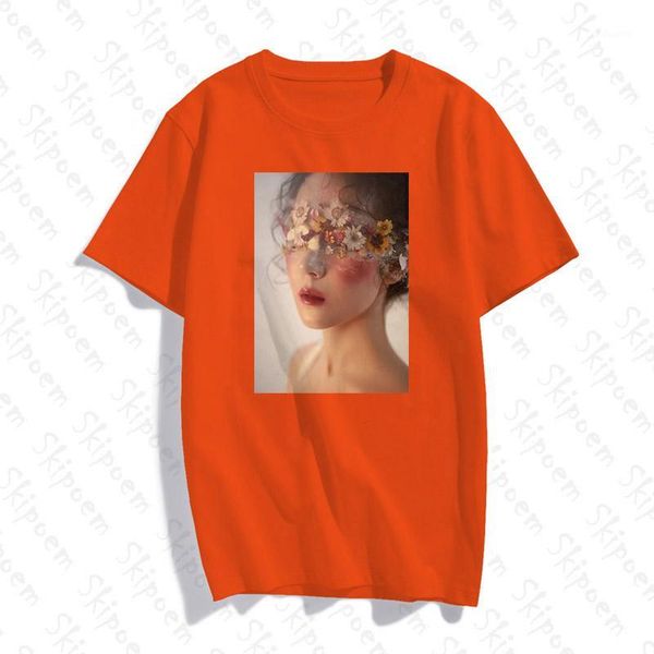 

creative pgraphy art women tshirt korean style pink vintage kawaii cotton skipoem short sleeve colorful streetwear clothes1, White