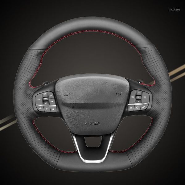 

car braid on the steering wheel cover for focus st-line 2018-2019 focus st 2019-2020 fiesta st auto braiding covers styling1