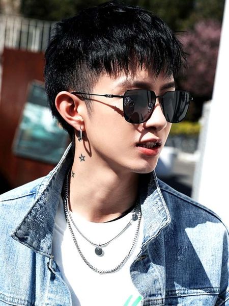 

for 2020 sunglasses new men's polarizing myopia with power glasses, White;black