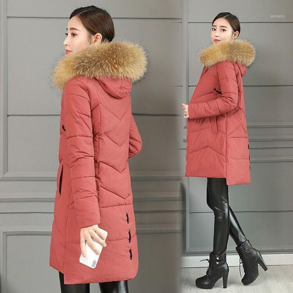 

women long parkas winter solid thick warm hooded jacket coat winter simple style sintepon parka coat plus size1, Tan;black