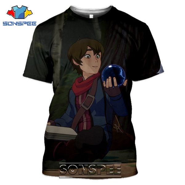 

the dragon prince anime 3d print shirts funny harajuku comics men clothing