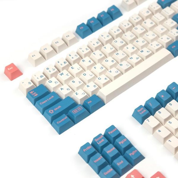 

keyboard mouse combos pbt keycaps cherry profile japanese 5 face dye-sublimation for 61 87 104 108 mechanical keyboard1