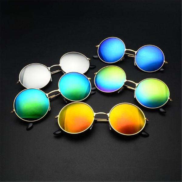 

outdoor 1pc retro vintage sunglasses round mirrored sports metal frame classic sun glasses eyewear driving uv400