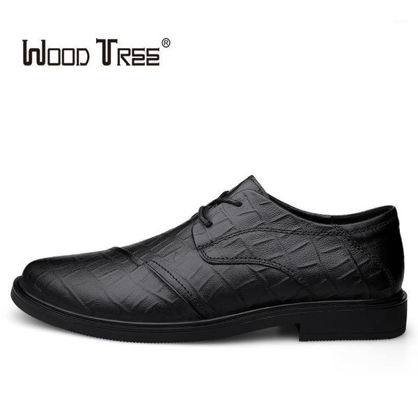 

woodtree 2020 new selling men's quality leather shoes british business soft leather men's split dress shoes1, Black