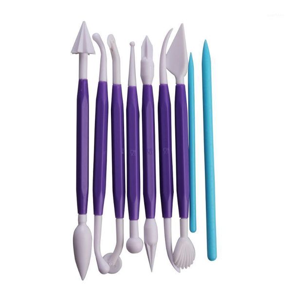 

9pcs polymer clay tools carving craft pottery tools clay sculpture nail art pottery ceramics tool color shapers1