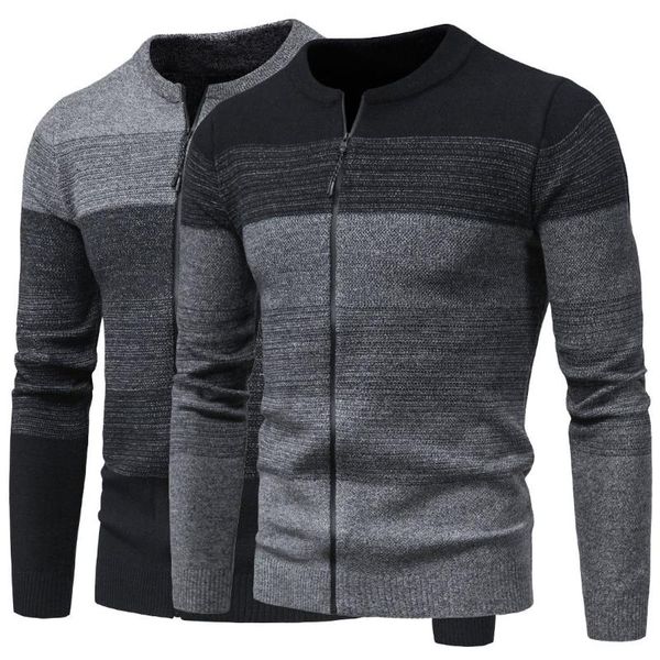 

men's sweaters cardigan sweater men spring autumn composite color casual coat all-match fashion o-neck long-sleeved slim male clothes, White;black