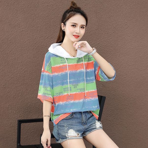 

women's summer sweater sweater harajuku 20 year summer new fashion loose korean qgyeh, Black