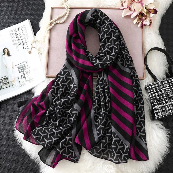 

2020 new women cotton scarf winter warm neck shawls and wraps blanket scarf hijabs headband pashmina female store foulard wmttsv, Blue;gray