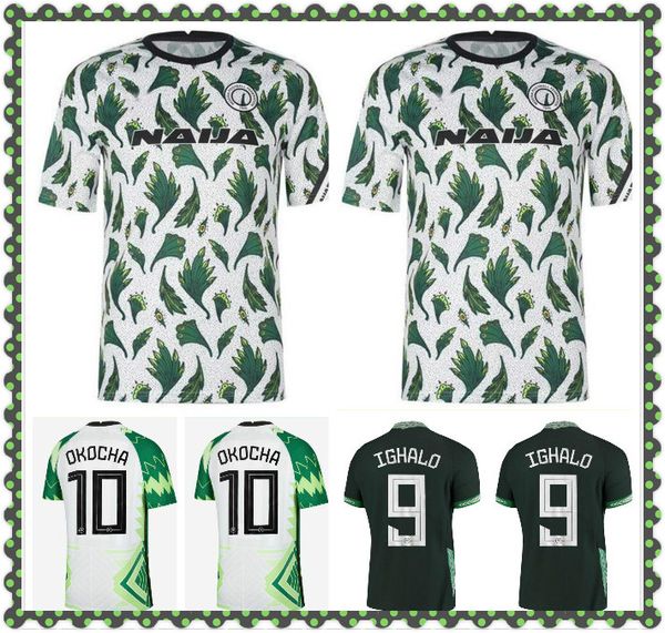 

2020 home away soccer jersey 20 21 maillot de foot okechukwu okocha ahmed musa mikel iheanacho football shirts, Black;yellow