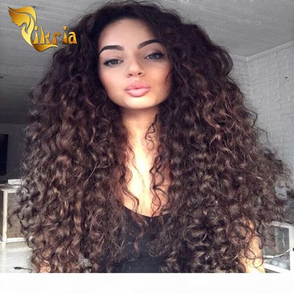 

glueless brazilian indian malaysian peruvian mongolian full lace human hair wigs curly lace front wigs curly human hair with baby hair, Black;brown