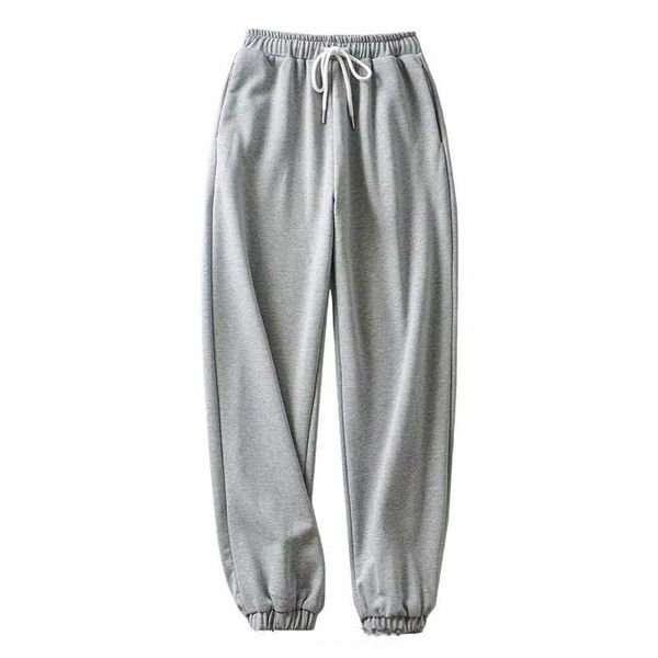 

women's autumn and winter strapping track pants multicolor high waist elastic all-match casual trousers, Black;white