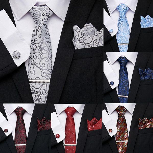 

bow ties men set extra long size 145cm*7.5cm necktie navy blue paisley 100% silk jacquard woven neck tie suit wedding party, Black;gray