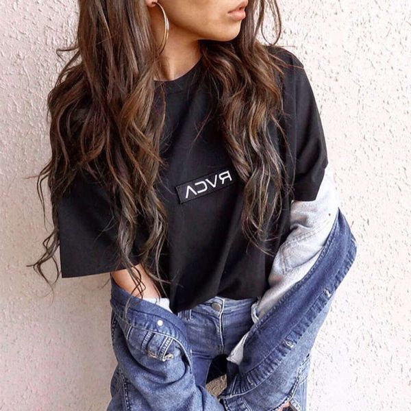 

2020 letter printed short sleeve summer new style wear ins super fire women's t-shirt, Black;gray